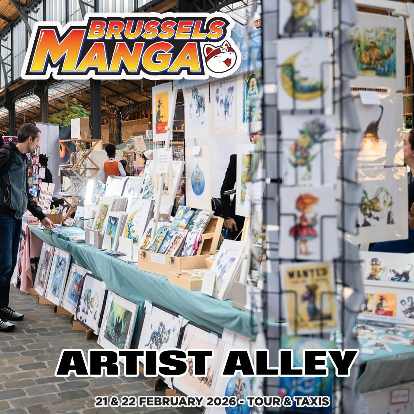 Artist Alley booths at Brussels Manga